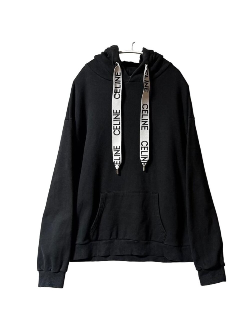 Celine Loose Hoodie Logo Black L